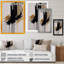 Golden Minimalist Abstract III - Art mural moderne sur toile-1117201483-1117201477
