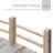 Outsunny Fir Wood Garden Bridge Arc Walkway with Side Railings for Backyards, Gardens, and Streams, Natural Wood, 60" x 26.5" x 19"