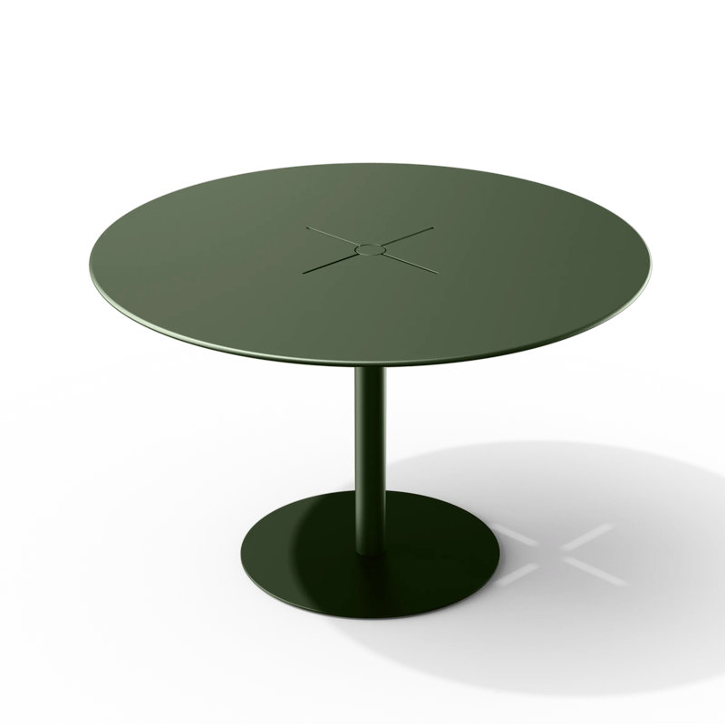 X Outdoor Circular Dining Table, Olive