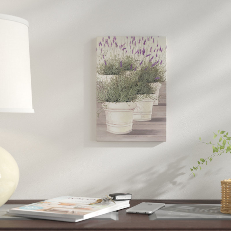« lavande », impression sur toile, H 18 po x l 12 po x P 1,5 po, Pas de tapis, Toile tendue