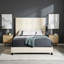 Grand lit plateforme tapissier capitonné beige-171502276