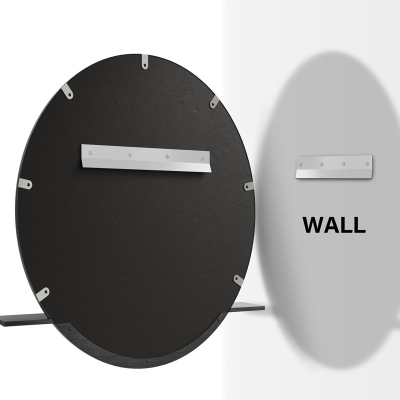 Platform Stainless Steel Framed Wall Mirror, Modern Iron