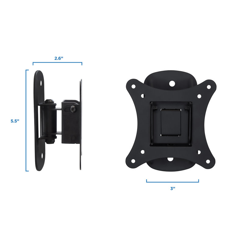  Black Multi Screen Wall Mount for 20" - 27" Screens Holds up to 66 lbs