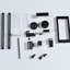 Douche H 76 po, l 60 po, verre trempé, noir mat, excellente durabilité, porte de douche 60 po x 76 po, coulissante simple de 1/4 po avec revêtement antidérapant