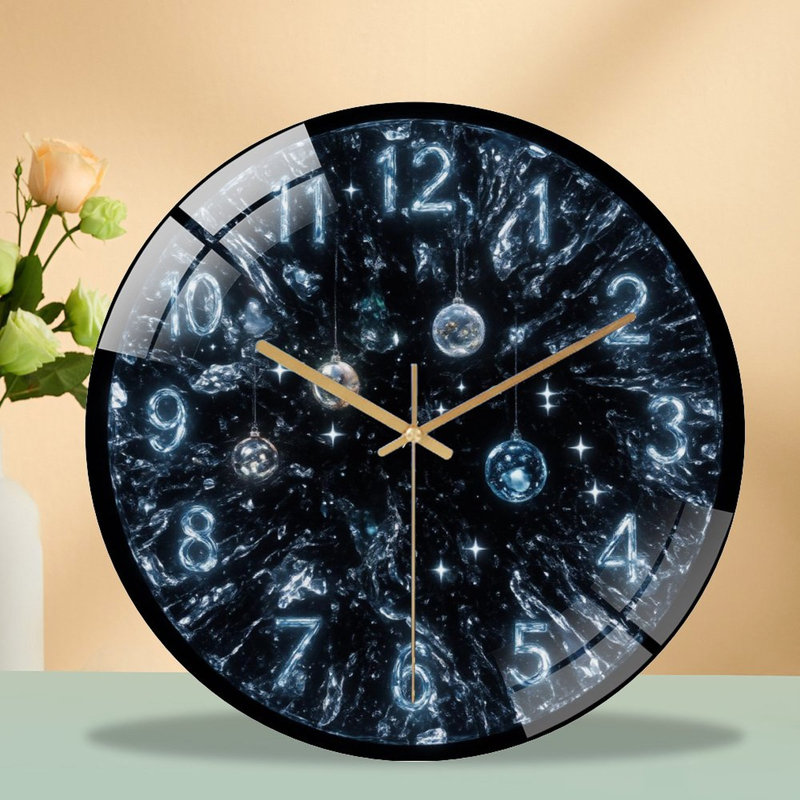 Horloge murale en verre 12 po