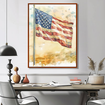 «Vintage Usa Flag Memories II», art mural grand drapeau des États-Unis