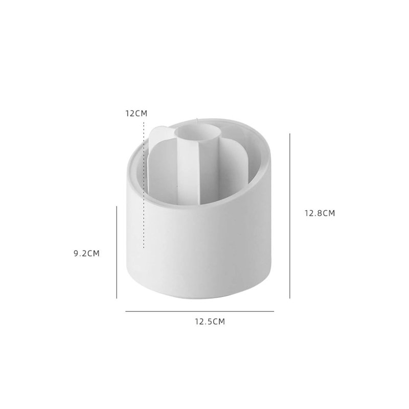 Ensemble de rangement pour maquillage (6 pièces), Blanc