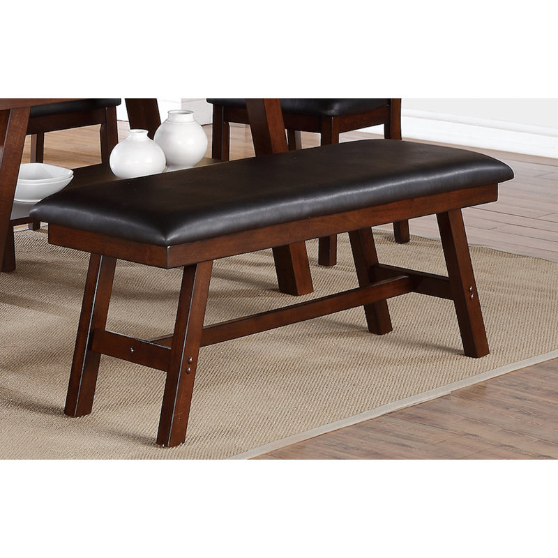 Faux Leather Upholstered Bench