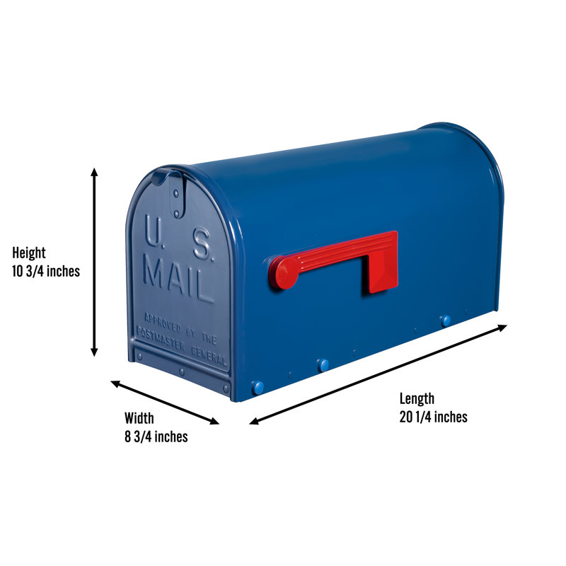 Ensemble de boîte aux lettres Janzer, Bleu / blanc, Oui