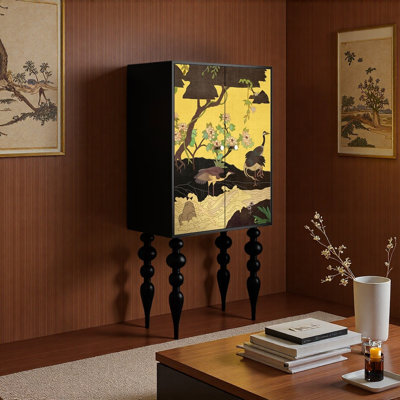 Chinese Retro Style Entryway Storage Cabinet