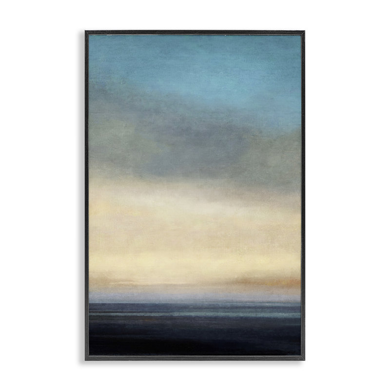 «Stormy Beach Abstraction», estampe numérique encadrée par Suzanne Nicoll, Giclée encadrée noir minuit, H 30 po x l 20 po