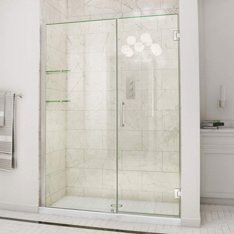 Unidoor 60" W x 72" H Frameless Shower Door with Clearmax™ Technology