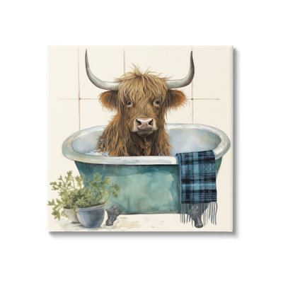 «Farmhouse Cow in Tub», art mural par Lazar Studio