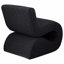 Chaise courbée rembourrée sans accoudoirs Charcoal Boucle-1664403789