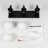 3 - Light Modern Milky Glass Globe Shade Vanity Light