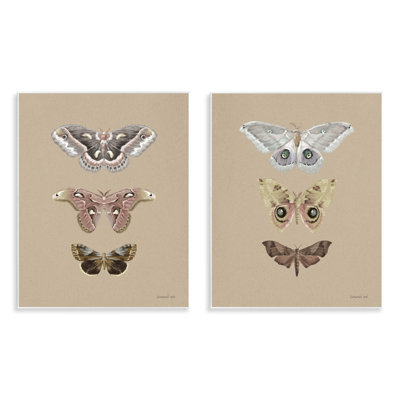 Ensemble de 2 plaques murales forêt beauté insectes, design par Danhui Nai