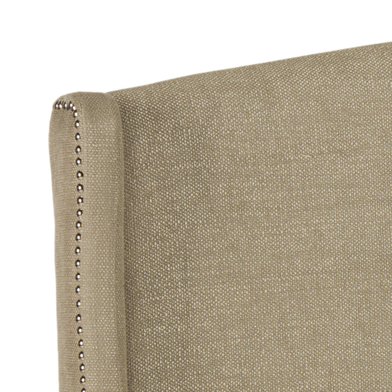 Hattiesburg Upholstered Headboard, Queen, Beige Viscose Blend