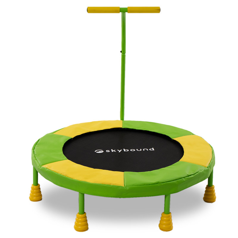Mini trampoline pliable 36 po pour enfants / tout-petits, Jaune/vert