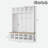 Modern Hall Tree With Seating Bench, 13 Compartments And Coat Rack-2068694460