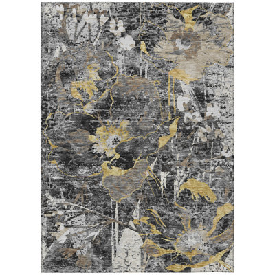 Machine Washable Indoor/Outdoor Chantille ACN2929 Floral Rug