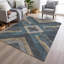Tapis bleu marine Xhevrie intérieur / extérieur lavable à la machine-462076136