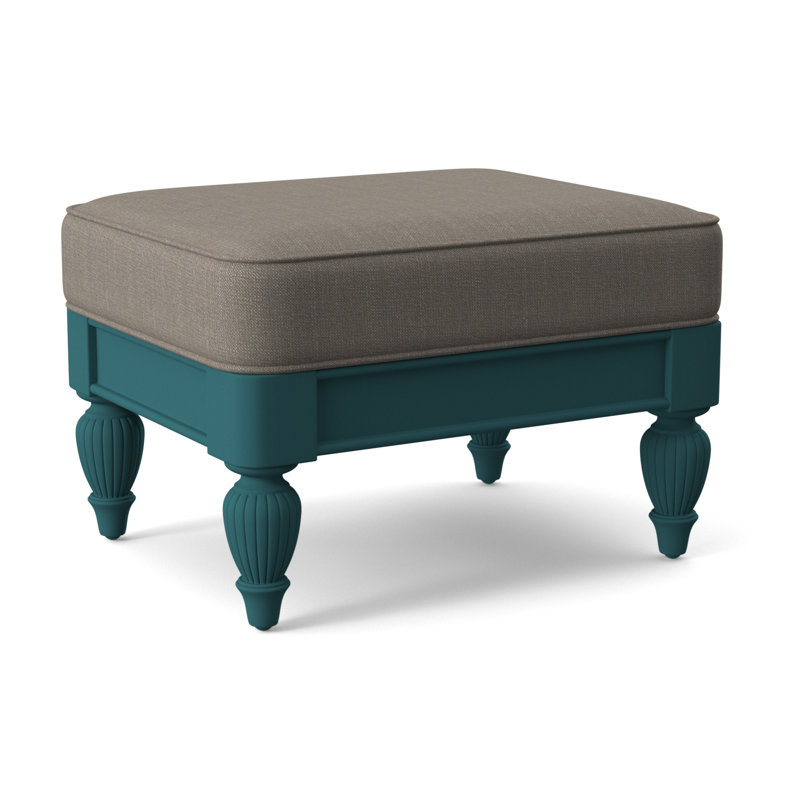 Grand View Ottoman, Stone Crypton Performance; 0884-83, Antique Black Finish