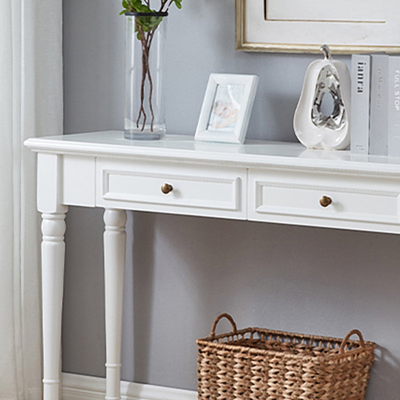Bureau de 13,77 pouces de profondeur American-style, H 29,92 po x l 47,24 po x P 13,77 po, Blanc