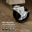 Chariot de cuisine roulant avec comptoir en acier inoxydable (sans tabouret inclus)