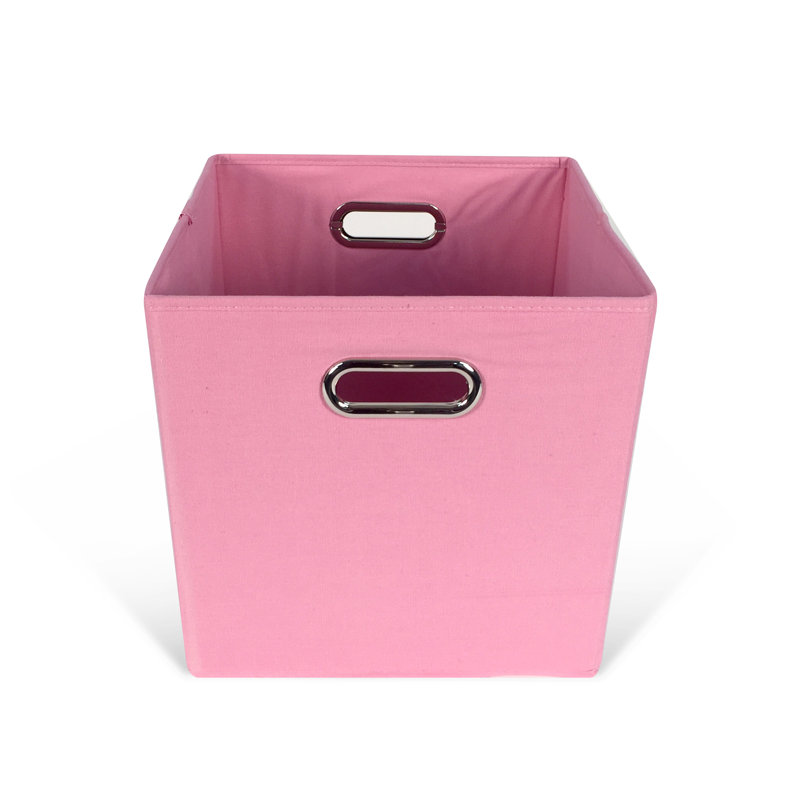 John Louis Home Canvas Cube Storage Bin, Pink