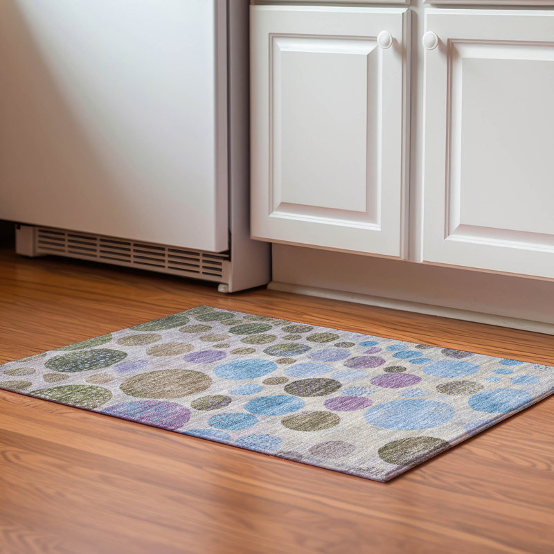 Premium Machine Washable Mayfield AMF1899 Geometric Rug, Rectangle 1'8" x 2'6"