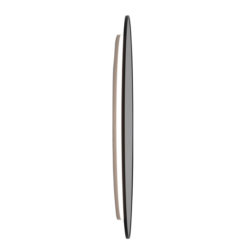 Miroir mural rond, Noir, 23,5 po x 13,5 po