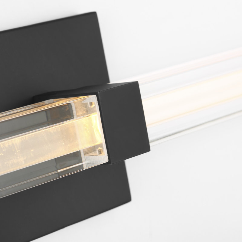 Reiya Square 1 - Light LED Vanity Light, 4.5" H x 24" W x 2.8" D, Nightshade Black