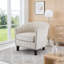 Fauteuil demi-tonneau rembourré à rayures