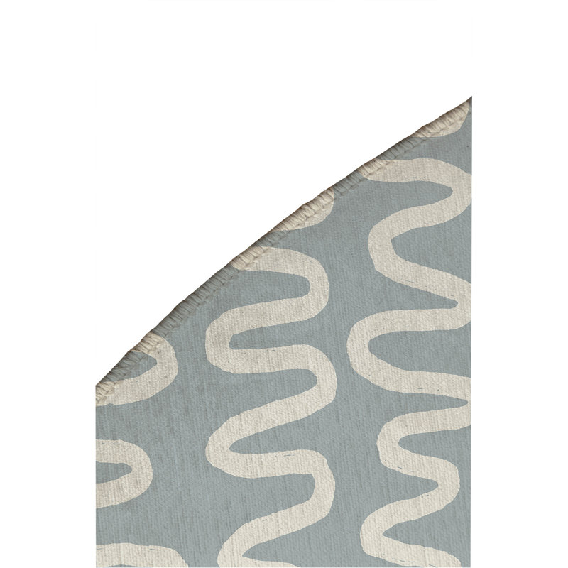 Tapis d'extérieur antidérapant à rayures Wiggle, Rond 5 pi