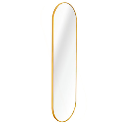 Gold 63 x 20IN Pill Shaped Full Lenghth Mirror or Bathroom mirror