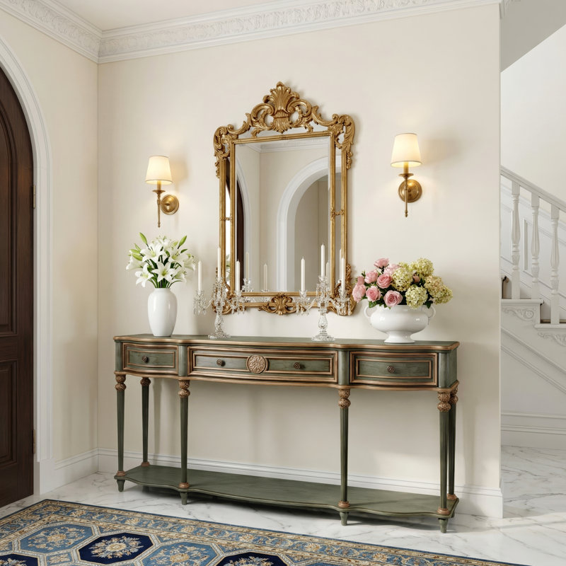 Peyton Console Table, Pastel Green