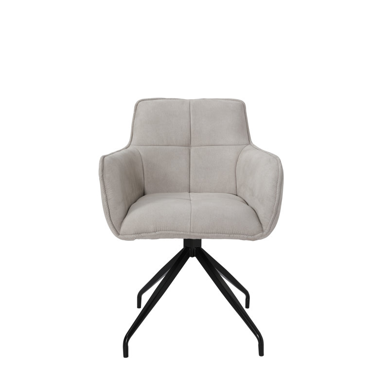 Fauteuil capitonné et rembourré, Beige