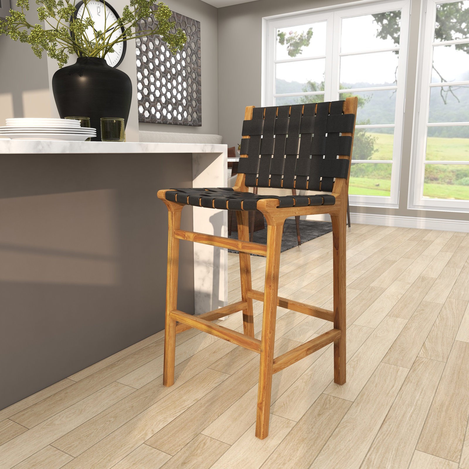 Markus 25" Bar Stool, Black