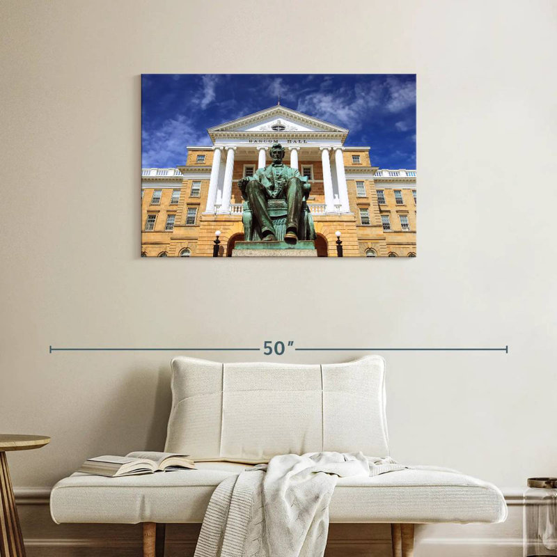 Statue Bascom Hall Lincoln, H 24 po x l 36 po