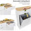 Armoire à double poubelle basculante double - Support de poubelle de cuisine autoportante 20 gallons avec 2 tiroirs cachés et planche à découper, armoire de recyclage résistante aux animaux de compagnie et panier à linge blanc-131129072