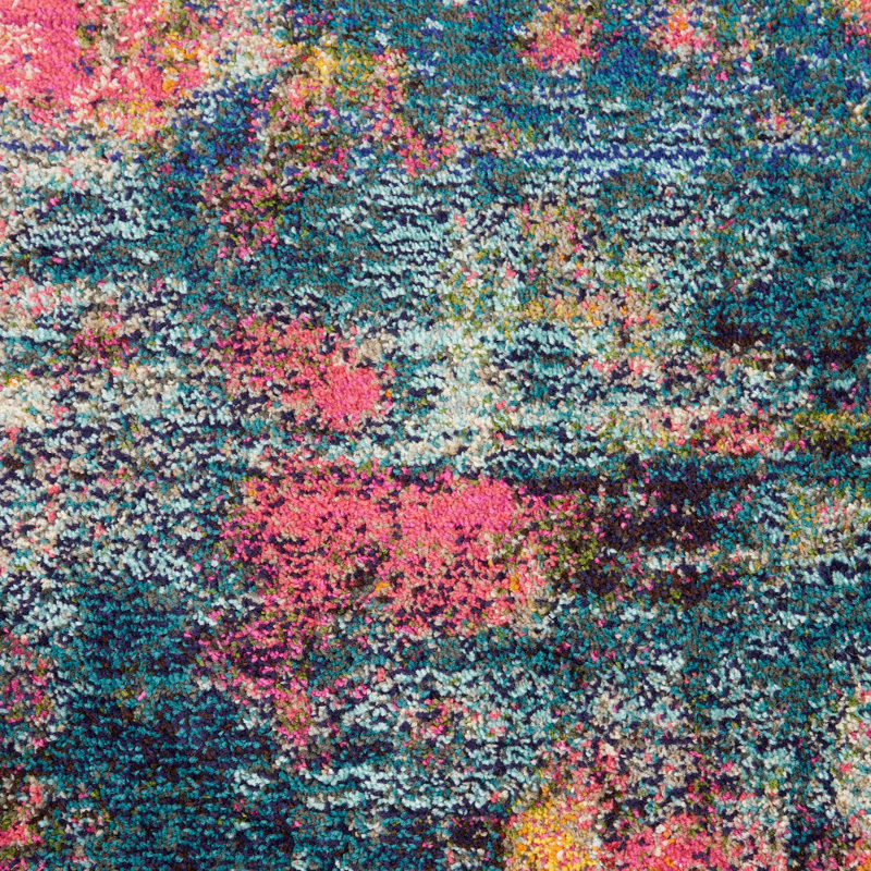 Velva Abstract Indoor Rug, Round 4'