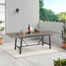 Azur Patio 91.5" Long Automatic Extendable Aluminum Dining Table For 8 Person
