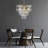 7-light gold round dimmable transparent crystal Chandeliers