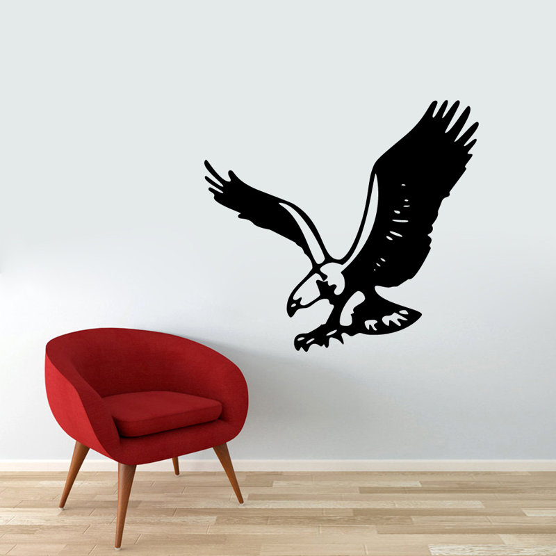 Décalcomanie murale eagle pavillon, Noir