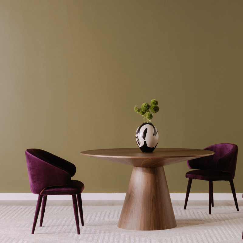 Otago Dining Table, Walnut, 29.5" H x 47" W x 47" L