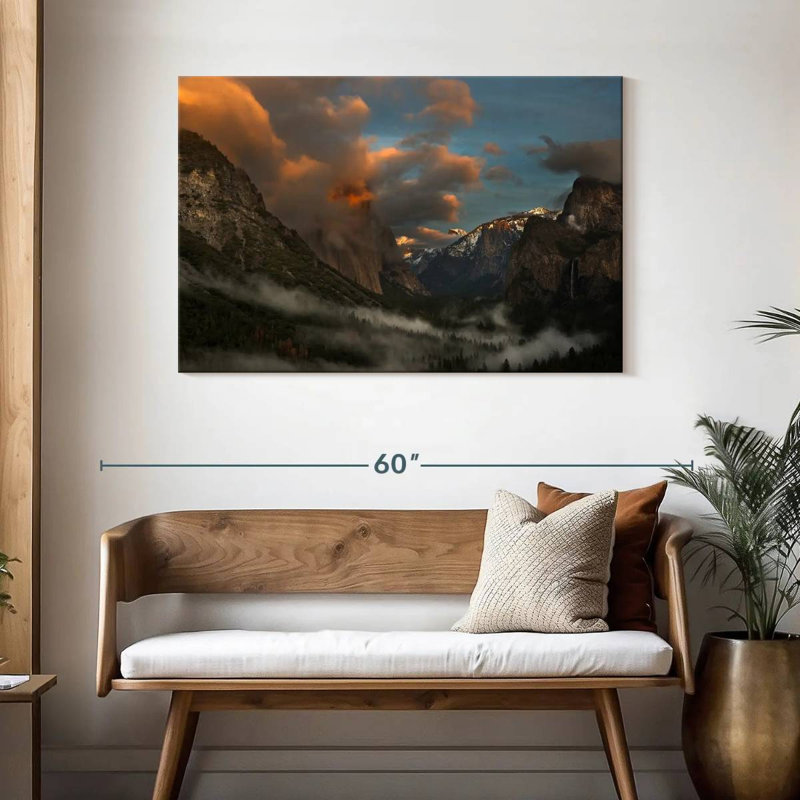 Alvord Yosemite ciel nuageux, H 30 po x l 45 po