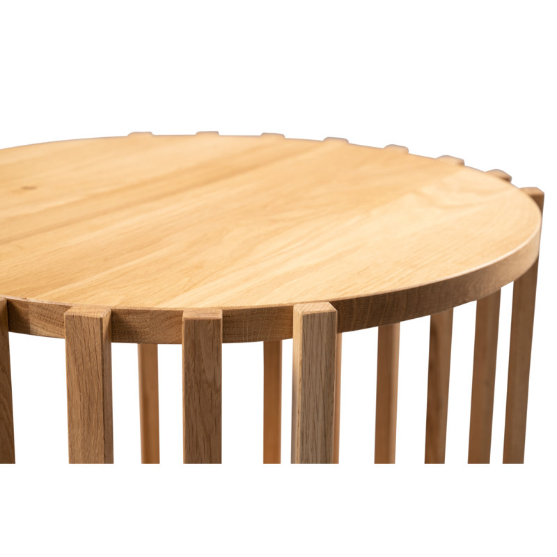 Ishaan Solid Wood Wheel End Table