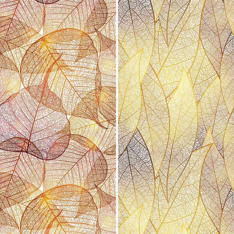 Cloison réversible à feuilles éthérées, Feuilles dorées