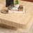 Tavora Ribbed Square Travertine Coffee Table