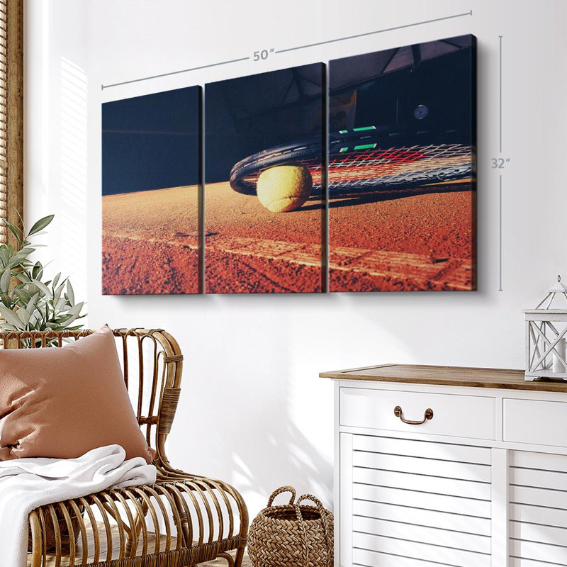 «Tennis Sport» sur toile, H 32 po x l 50 po x P 1,25 po